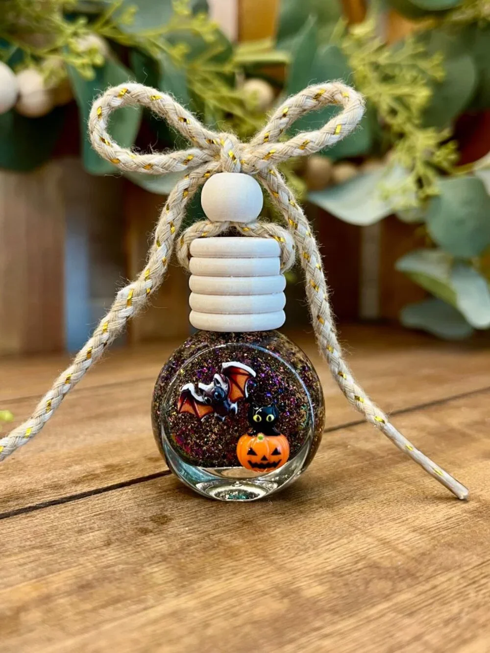 Black Cat Car Fragrance Diffuser, Fall Air Freshener, Fragrance: Pumpkin Souffle